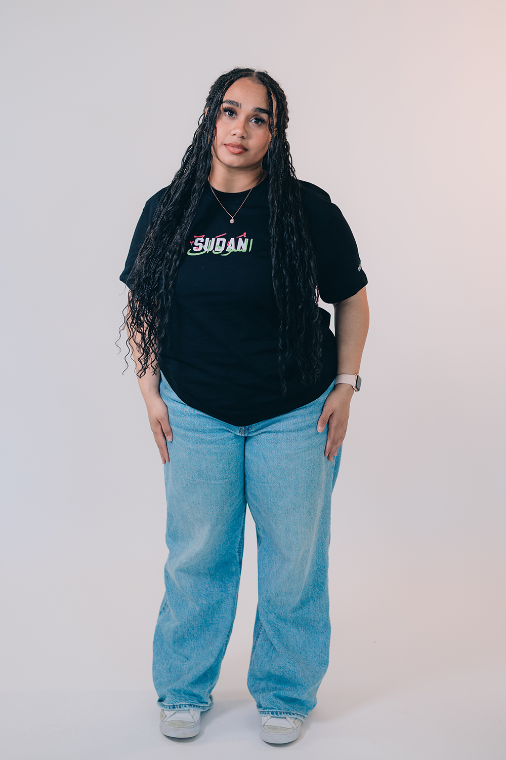 “Khartoum Spirit” - Printed Black Sudan T-Shirt