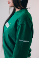 "Emerald Horizon Layer" - Printed Green Pakistan Long Sleeve