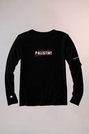 "Ancient Stones Layer" - Printed Black Palestine Long Sleeve