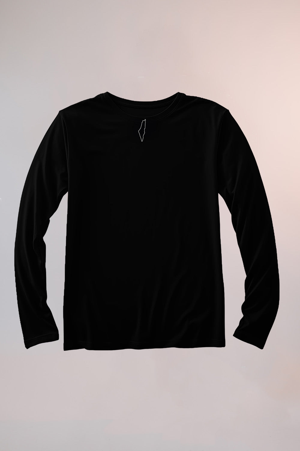 "Ancient Stones Layer" - Printed Black Palestine Long Sleeve