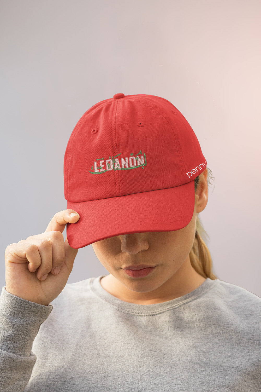 “Spirit Lebanon Cap” – Embroidered Red Lebanon Hats