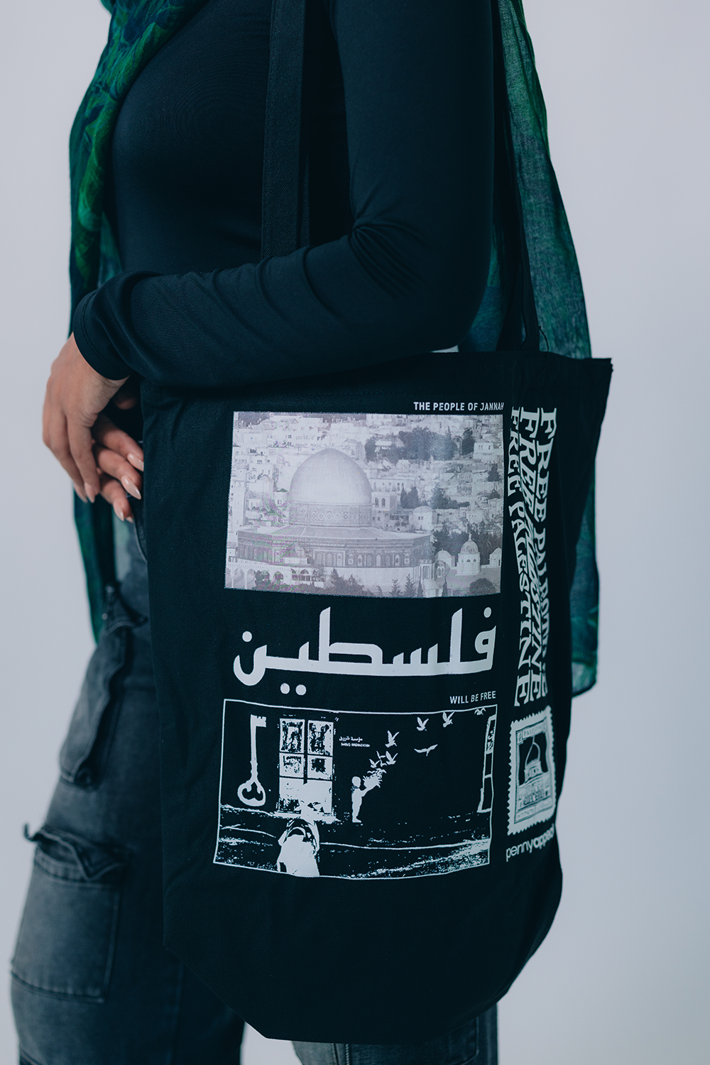 "Olive Branch Carrier" - Palestine Canvas Tote