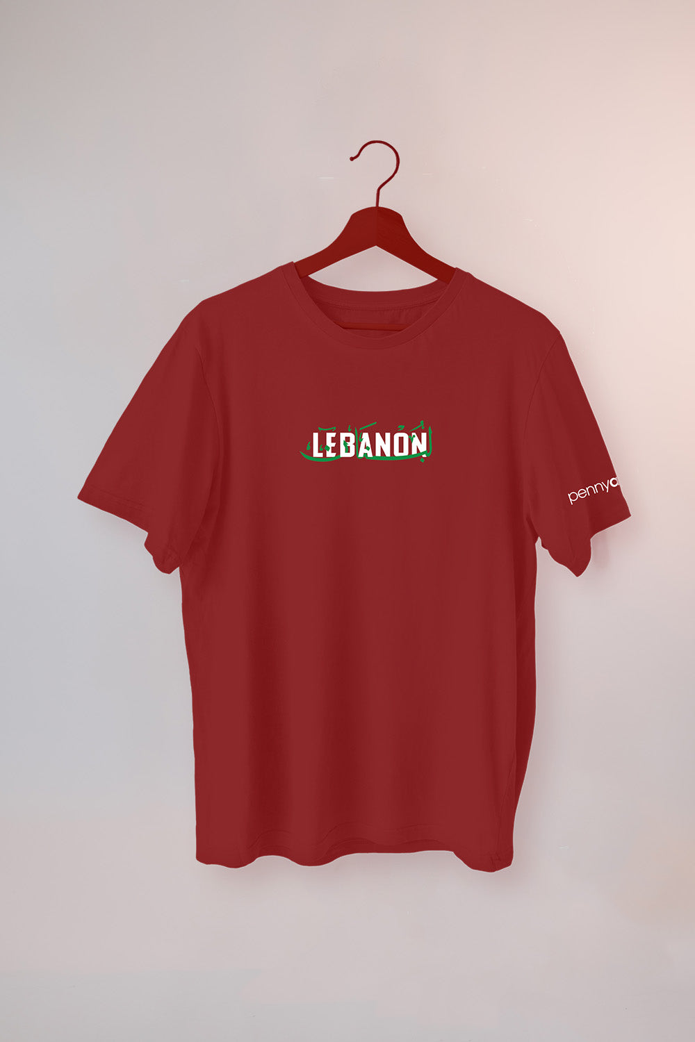 “Beirut Bliss” – Printed Red Lebanon T-Shirt